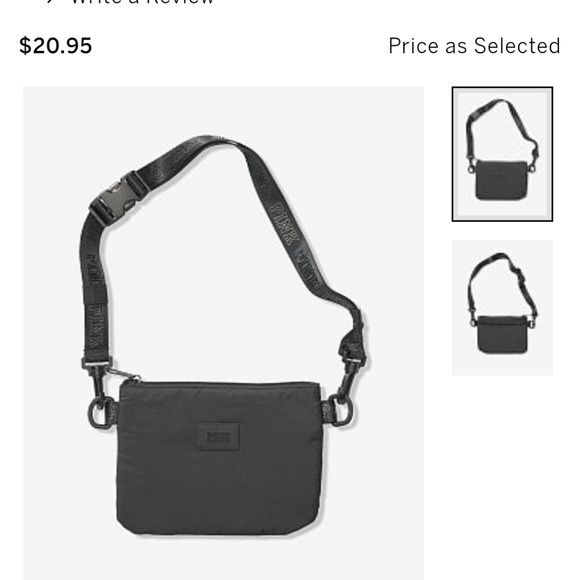 NIP VICTORIA/'S SECRET PINK SPORT CROSSBODY~PALE PINK~SOLD OUT AT VS ONLINE STORE